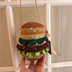Gourmet Beaded Burger Mini Bag